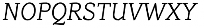 Range Serif Light Italic Font UPPERCASE