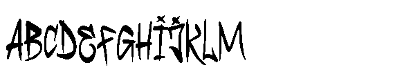 Ranger Blue Graffiti Font UPPERCASE