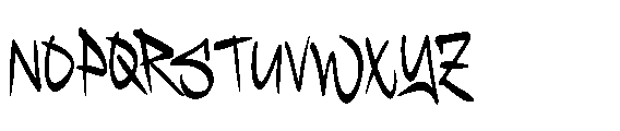 Ranger Blue Graffiti Font UPPERCASE