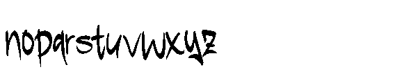Ranger Blue Graffiti Font LOWERCASE