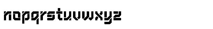 Rangmak Stencil Black Font LOWERCASE
