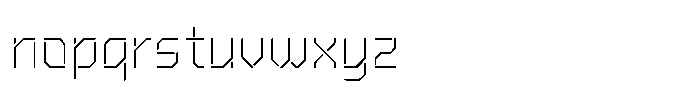 Rangmak Stencil Light Font LOWERCASE