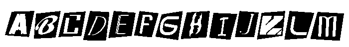 Ransom Letters Oblique Font UPPERCASE