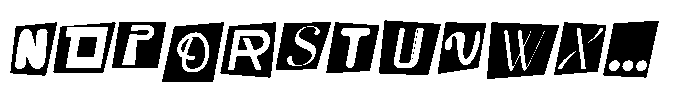 Ransom Letters Oblique Font UPPERCASE