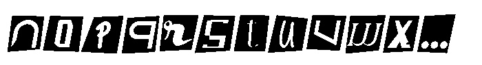 Ransom Letters Oblique Font LOWERCASE