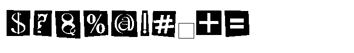 Ransom Letters Regular Font OTHER CHARS