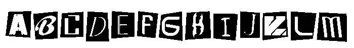 Ransom Letters Regular Font UPPERCASE