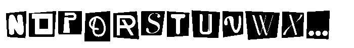 Ransom Letters Regular Font UPPERCASE