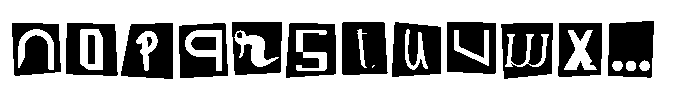 Ransom Letters Regular Font LOWERCASE