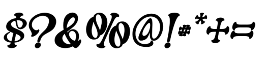 Ranvel Bold Italic Font OTHER CHARS