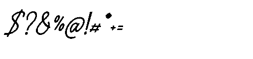 Rapika Logical Italic Font OTHER CHARS