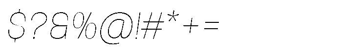 Rasa Sans Hairline Italic Font OTHER CHARS