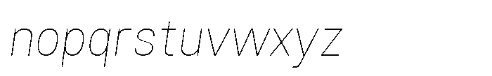 Rasa Sans Hairline Italic Font LOWERCASE