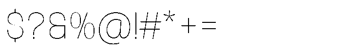 Rasa Sans Hairline Font OTHER CHARS