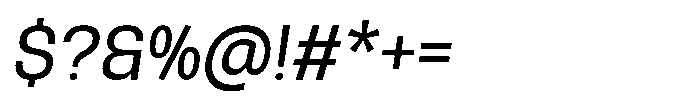 Rasa Sans Italic Font OTHER CHARS