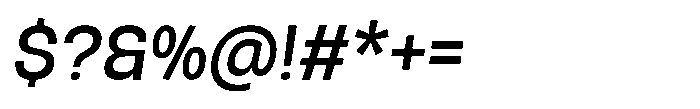 Rasa Sans Medium Italic Font OTHER CHARS