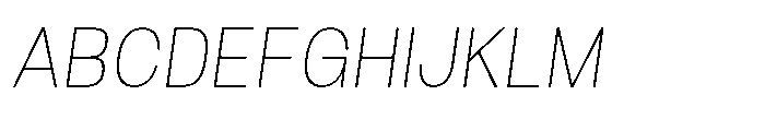 Rasa Sans Thin Italic Font UPPERCASE