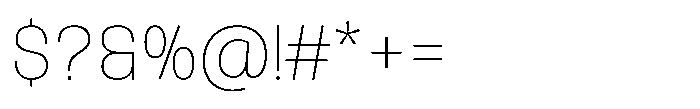 Rasa Sans Thin Font OTHER CHARS