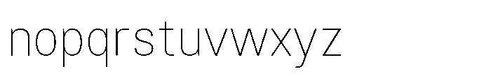 Rasa Sans Thin Font LOWERCASE