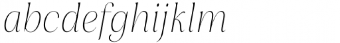 Rasbern ExtraLight Italic Font LOWERCASE