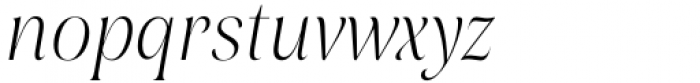 Rasbern Light Italic Font LOWERCASE