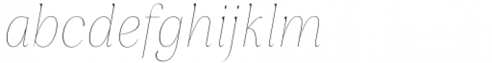 Rasbern Thin Italic Font LOWERCASE