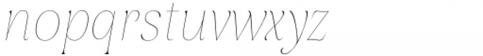 Rasbern Thin Italic Font LOWERCASE