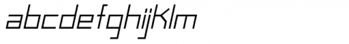 Raster Regular Oblique Font LOWERCASE