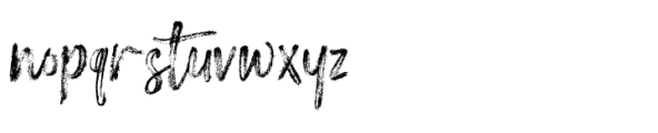 Rather Hart Brush Font LOWERCASE