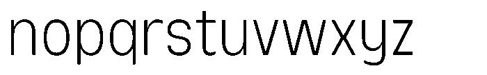 Ration Thin Font LOWERCASE
