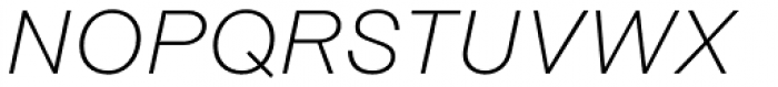 Rational Display ExtraLight Italic Font UPPERCASE