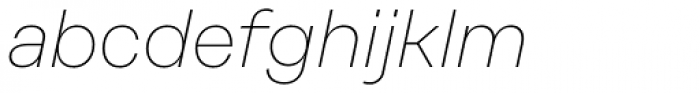 Rational Display Thin Italic Font LOWERCASE
