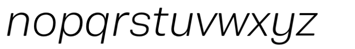 Rationell Light Italic Font LOWERCASE