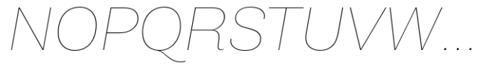Rationell Thin-Italic Font UPPERCASE