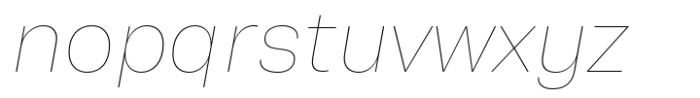 Rationell Thin-Italic Font LOWERCASE