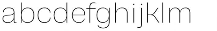 Rationell Ultra Light Font LOWERCASE
