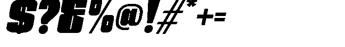 Ravedo Compressed Italic Font OTHER CHARS