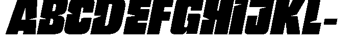 Ravedo Compressed Italic Font UPPERCASE