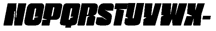 Ravedo Compressed Italic Font UPPERCASE