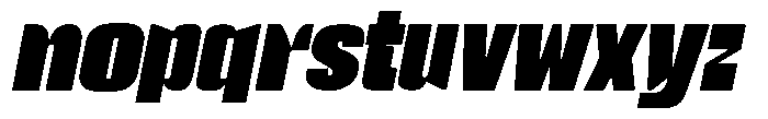 Ravedo Compressed Italic Font LOWERCASE