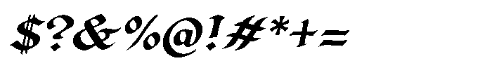 Ravemoor Obelique Font OTHER CHARS