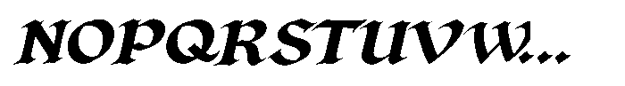 Ravemoor Obelique Font UPPERCASE
