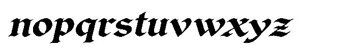Ravemoor Obelique Font LOWERCASE