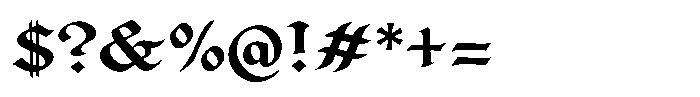 Ravemoor Regular Font OTHER CHARS