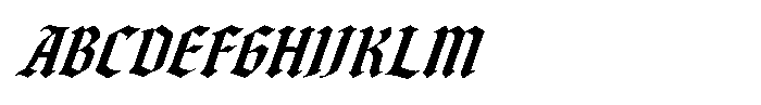 Raven Clave Obelique Font UPPERCASE