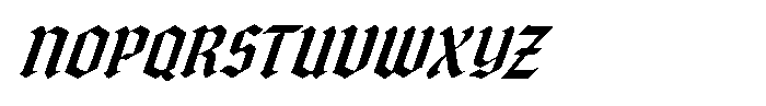 Raven Clave Obelique Font UPPERCASE