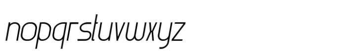Ravendorf Thin Italic Font LOWERCASE