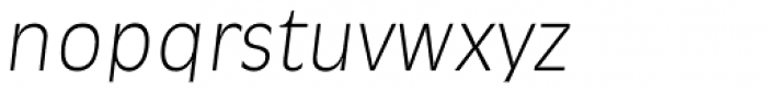 Ravenna Serial ExtraLight Italic Font LOWERCASE