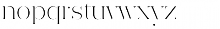 Ravensara Antiqua Stencil Light Font LOWERCASE