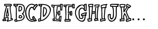 Ravioli Outline Font UPPERCASE
